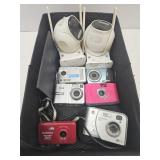 Lot Of Digital Cameras & 2 Tiejus Security Cameras