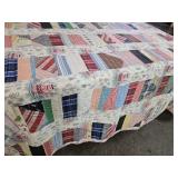 Vintage Quilt 84 x 70 Some Light Age Stains