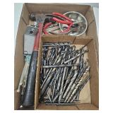 Large Lot Of Drill Bit, Hammer, Pliers +