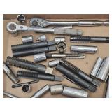 Lot Of Hand Tools; Sockets, Wrenches & Taps