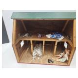 Wood Horse Stable Barn 24x17x22" H See Pics