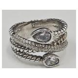 JTV Sterling  Silver Ring Sz 8.5-9