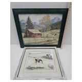 2 Farm House Cow Pictures Up To 23" L