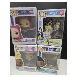 4 FUNKO POPS bLUEY +