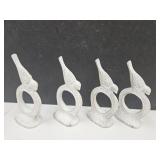 4 Cast Iron Napkin Holders 5" Tall