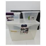 Lot Of 3 Clear Stoage Totes Up To 71 Qt