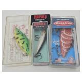 Fishing Lures Lot; Rapala, Bill Lewis, Rat L Trap