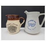Amana. Iowa Pottery Pitcher 6" H & Enesco Pitcher
