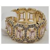 10 KG Over Jewelers Bronze Pink Ice Ring Size 6
