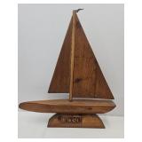 Large Wooden Ship Jackson 27 x 30" H