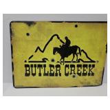 Metal BUTTER CREEK Sign 19 x 13.5"
