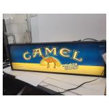 VTG Lighted Adv Camel Cigarette Sign-49"L x 6"W