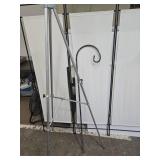 Wrought Iron Shepherds Hook & Art Easle