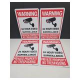 New 4 No Trespassing Aluminum Signs 7" x 10"