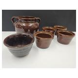 USA Pottery Mason Stoneware Pot & Bowls