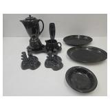 Fiesta Dishes Candle Holders, Coffee Pot ++
