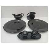 Fiesta Black 5.5"h Pitcher 11 3/4 Plates, Shakers+