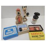 Sqeaky Toys, Mini Television,Booby Trap, Caps