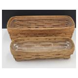 2 Longaberger Baskets Up To 14.5 & 11.5" L