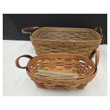 Longaberger Baskets 14" & 8.5" W