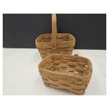 Longaberger Baskets 8.5" & 7" W