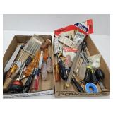 Screw Drivers, Files, Sand Paper +