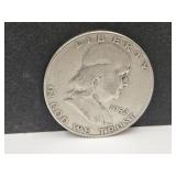 1952 D Franklin Silver Half Dollar Coin