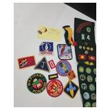 Lot Of Scout Patches & Pins W Vintage Brownie Pin