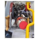 Clear Tote w Hardware, Saws, Light,+