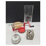 Apple Peeler, Vase, Pen +