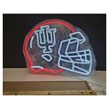 New IU Football Helmet LED Sign 15" x 12"