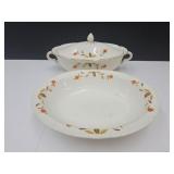 2 Jewel Tea Serving Dishes & One Lid, Up to 11"w