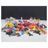 Large Bag of Little Plastic Animals & Dinosaurs
