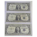 3  $1 Silver Certificates 57, 57A & 57B