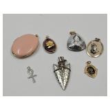 Necklace Pendant Origani Locket, Sterling Cross++