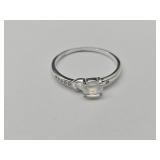 New 925 Silver Moonstone Ring Sz 9