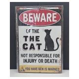 New Cat Metal Sign 8" x12"