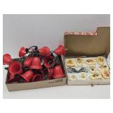Lot of Vintage Christmas Bells, Hanging Lighted