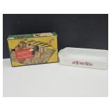 Vintage Mirro Cookie Press & Fire King Dish