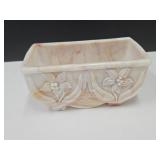 Vintage Akro Agate Slag Glass Planter 5 1/4 L