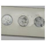 3 Steel Wheat Penny Coins