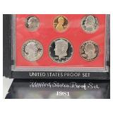 1981 S US Mint Proof Coin Set