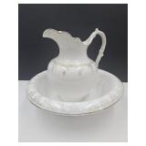 VTG Full Size Water Pitcher & Bowl KT& K Co