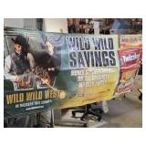 Vintage Wild Wild West Hersheys Promo Banner