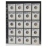 20 Silver  Roosevelt Dime Coins See Dates