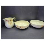 Jewel Tea  Coffee Pot & Bowls 9"W