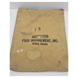 Vintage Muncie Indiana Canvas Greyhound Bank Bag