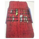 VTG Fold Out Knife Display Carry Case with Knives