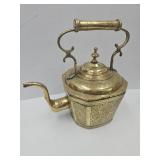 LG Antique  Brass Hand Engraved Tea Kettle  *SEE