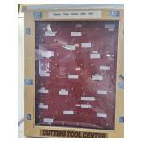 Nice 2 Sided Knife Store Display w Key 17x11x21"